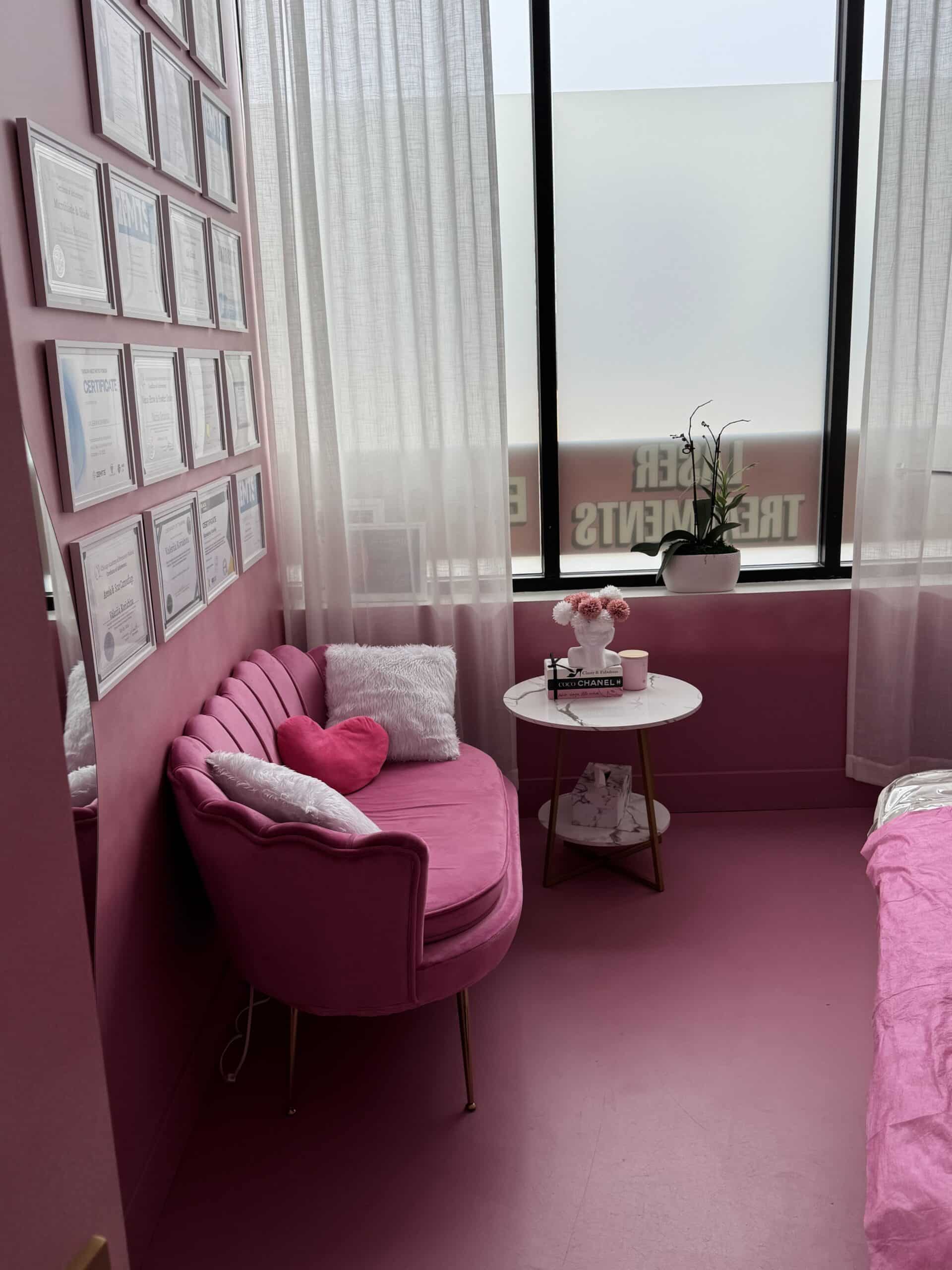 permanent makeup room at KV Beauty in Algonquin, Illinois