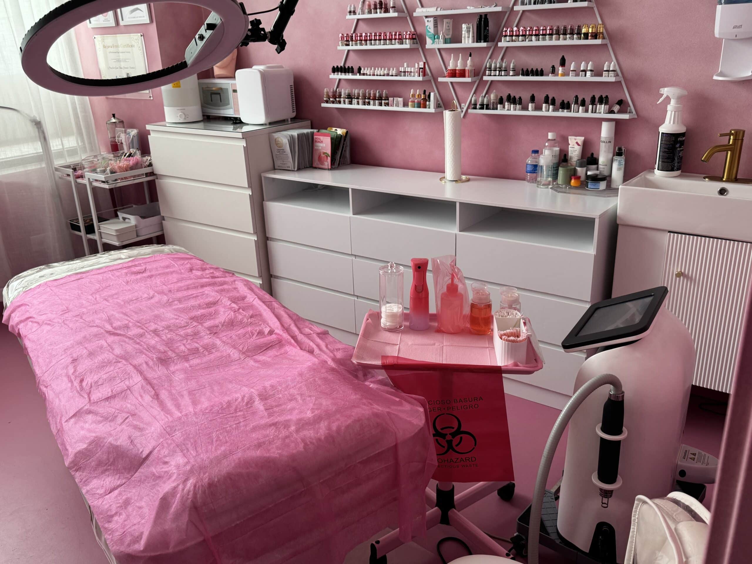 permanent makeup room at KV Beauty in Algonquin, Illinois