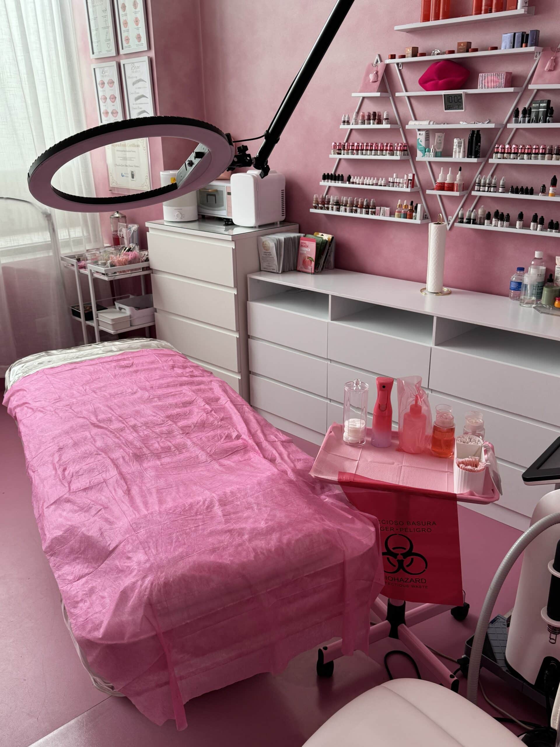 permanent makeup room at KV Beauty in Algonquin, Illinois